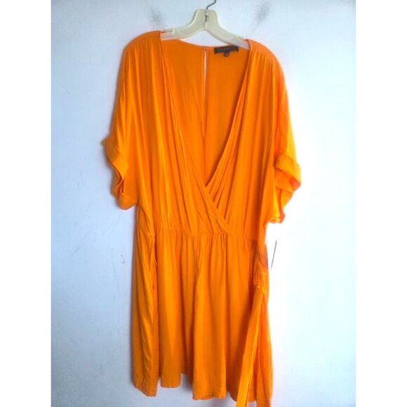 Eloquii Orange Wrap Jumpsuit - Picture 2 of 12